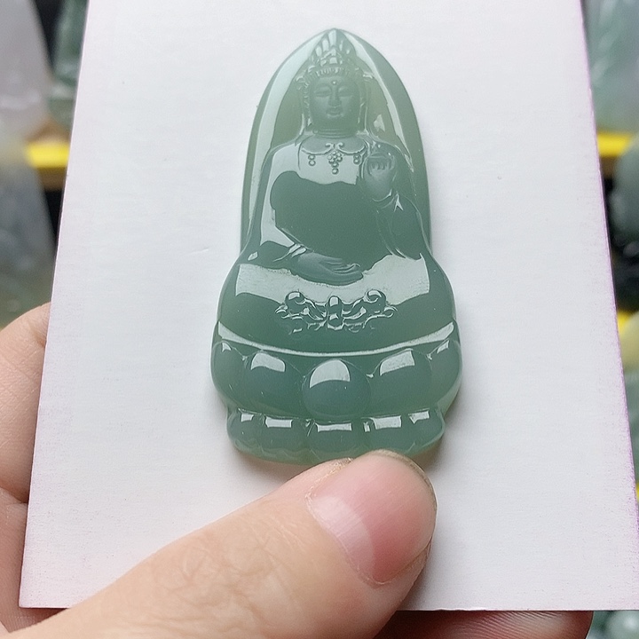 翡翠未镶嵌吊坠(不含链)素衣观音