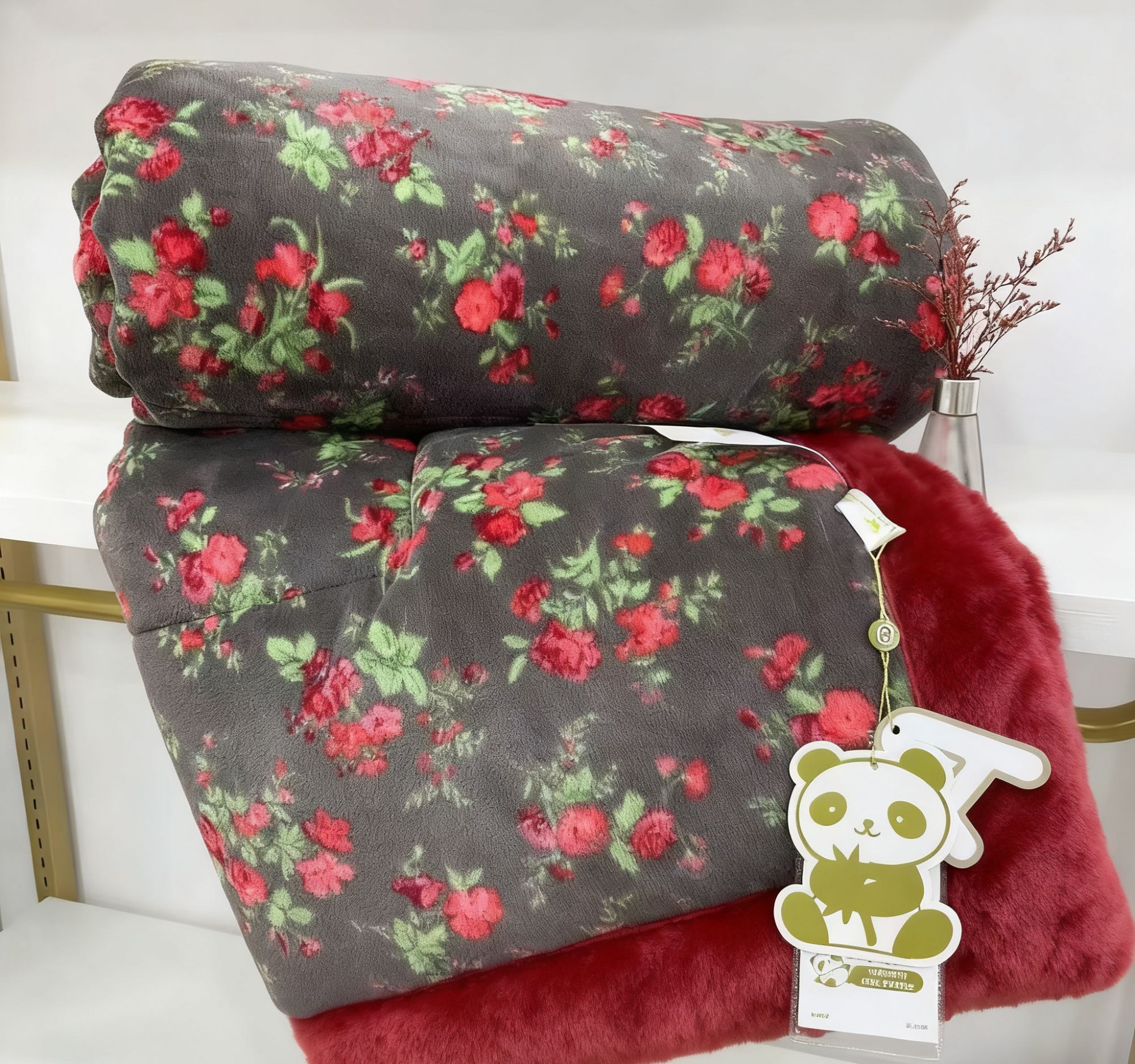 2026玫瑰故事双面绒秋冬被1