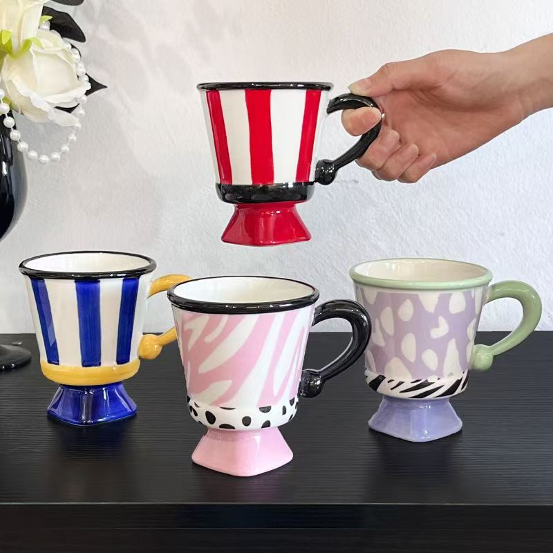 简约ins马克杯情侣陶瓷彩绘杯子生日礼物送礼伴手礼高颜值咖啡杯