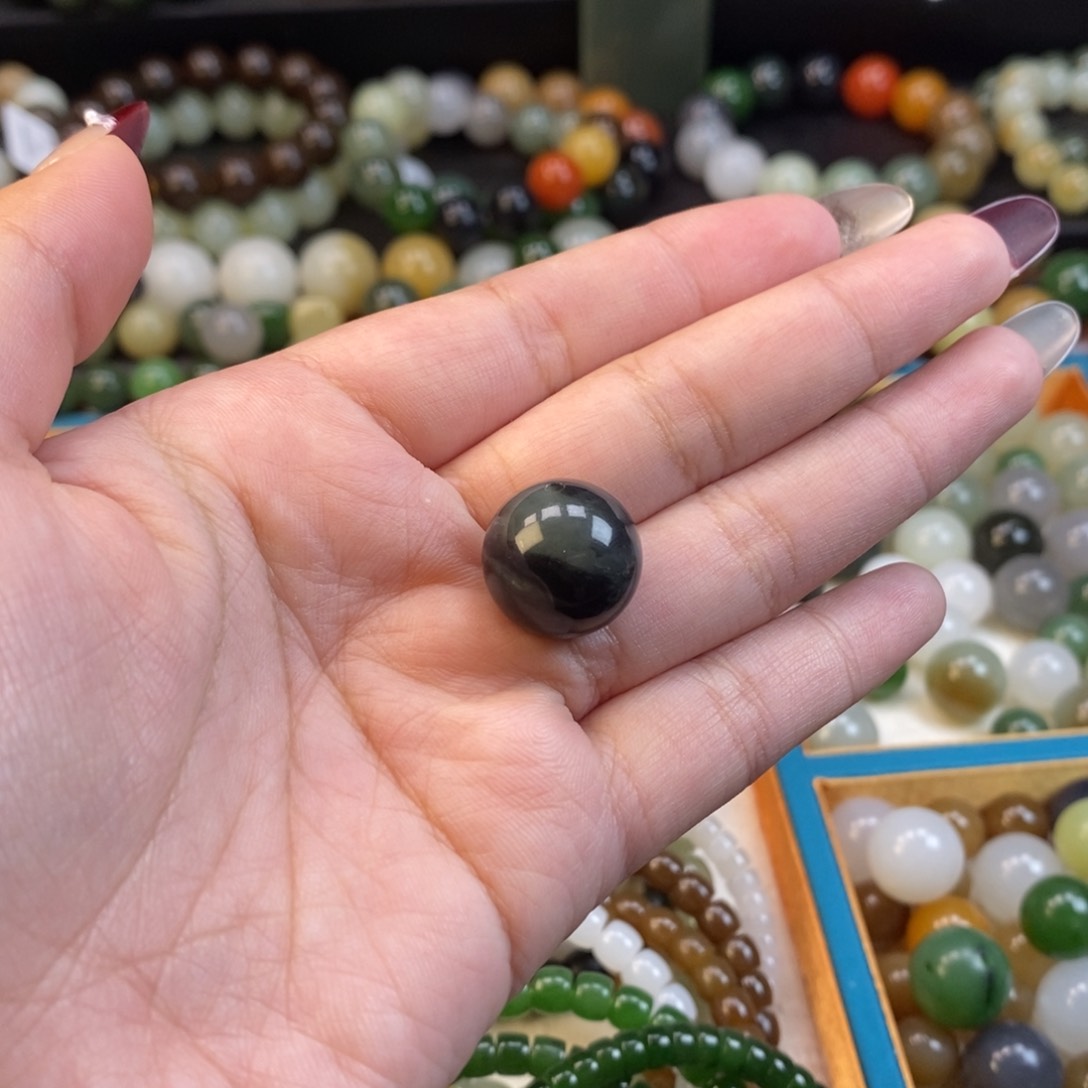 和田玉福利青花单珠未镶嵌z 16