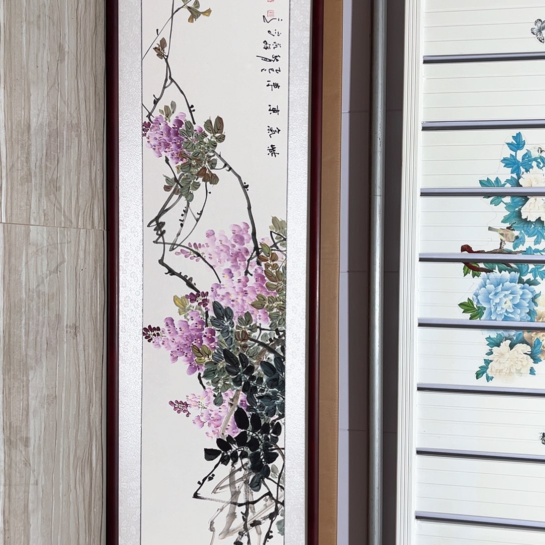 国画书画作品带框163×48