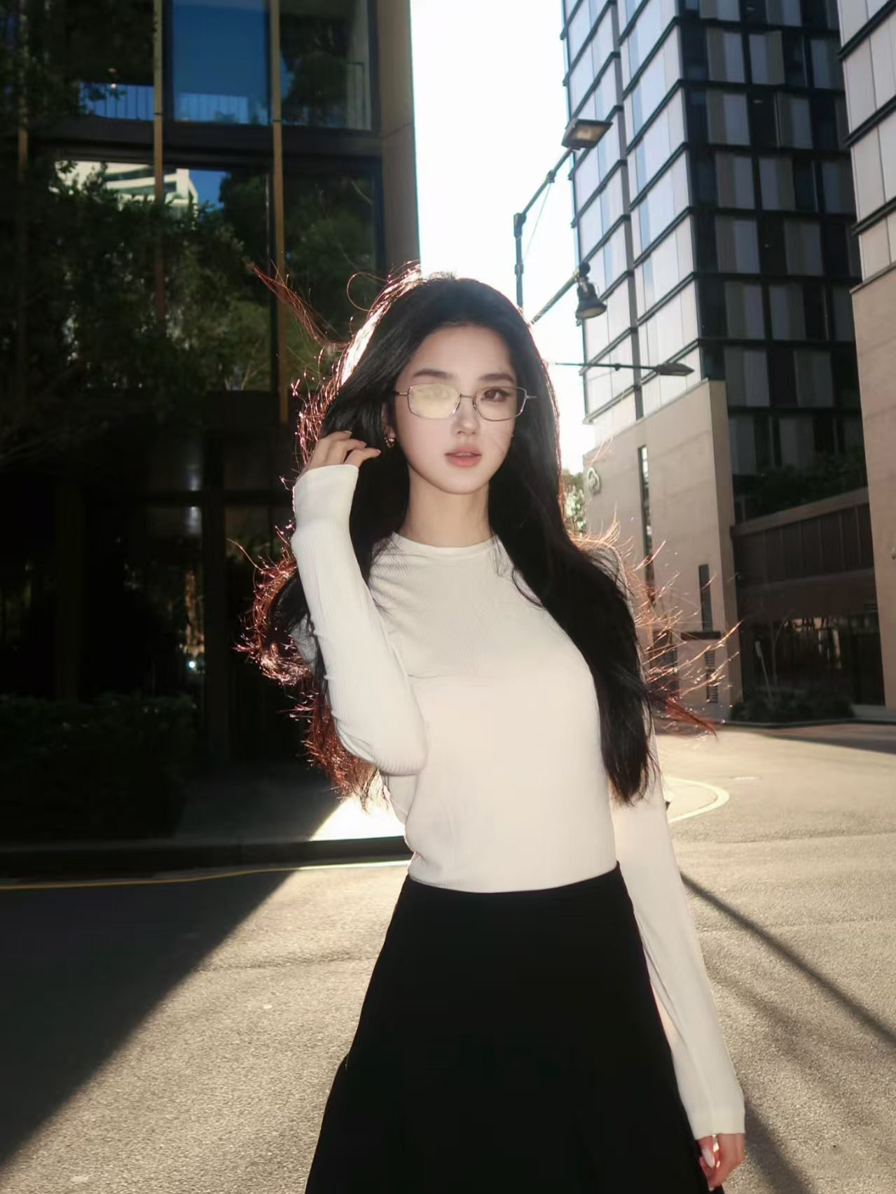 M1099无痕纯色肌底衣！气质百搭打底衫衣长56四色可选 款号KD025