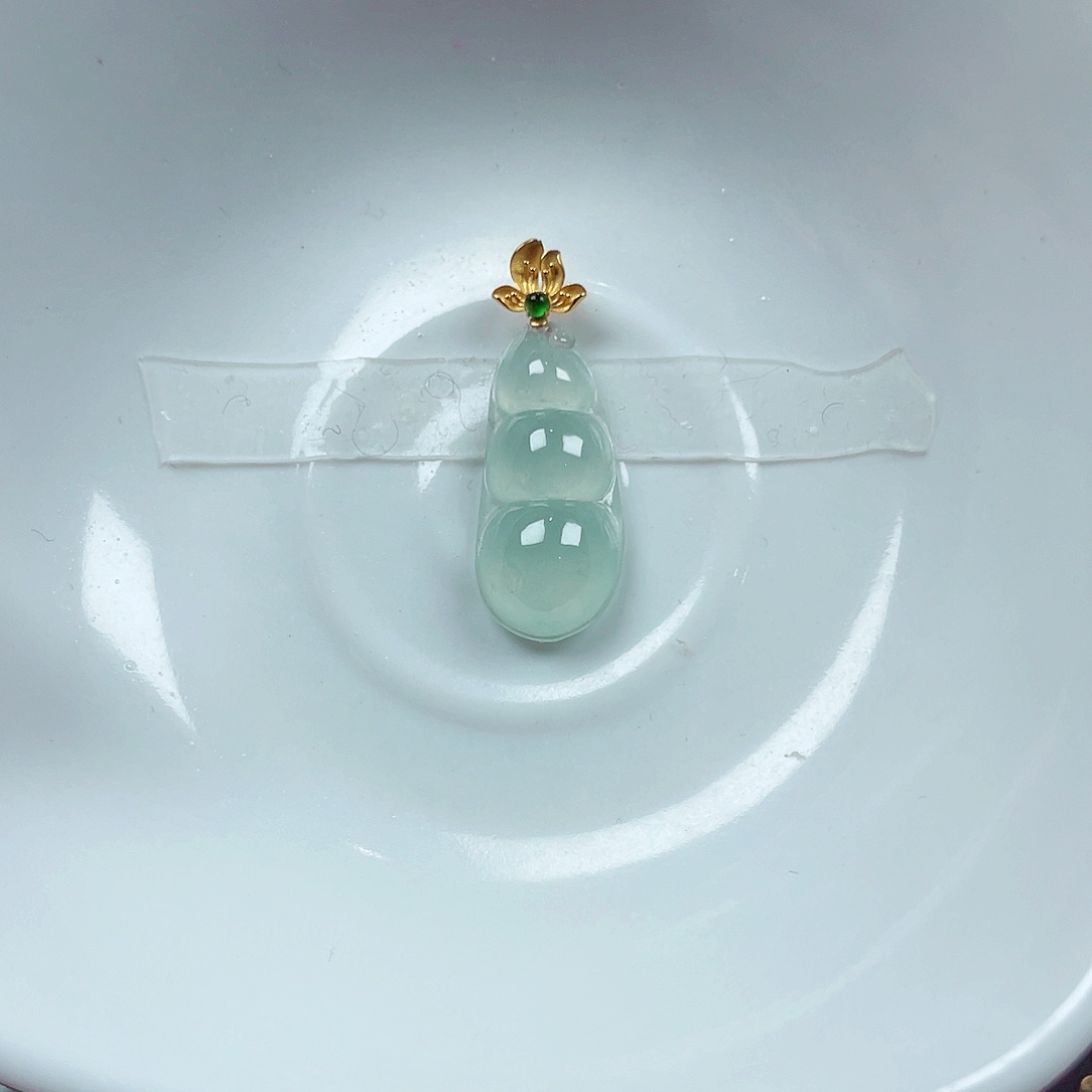 翡翠18K金镶嵌手链天然缅甸翡翠A货卡25-11-5.3