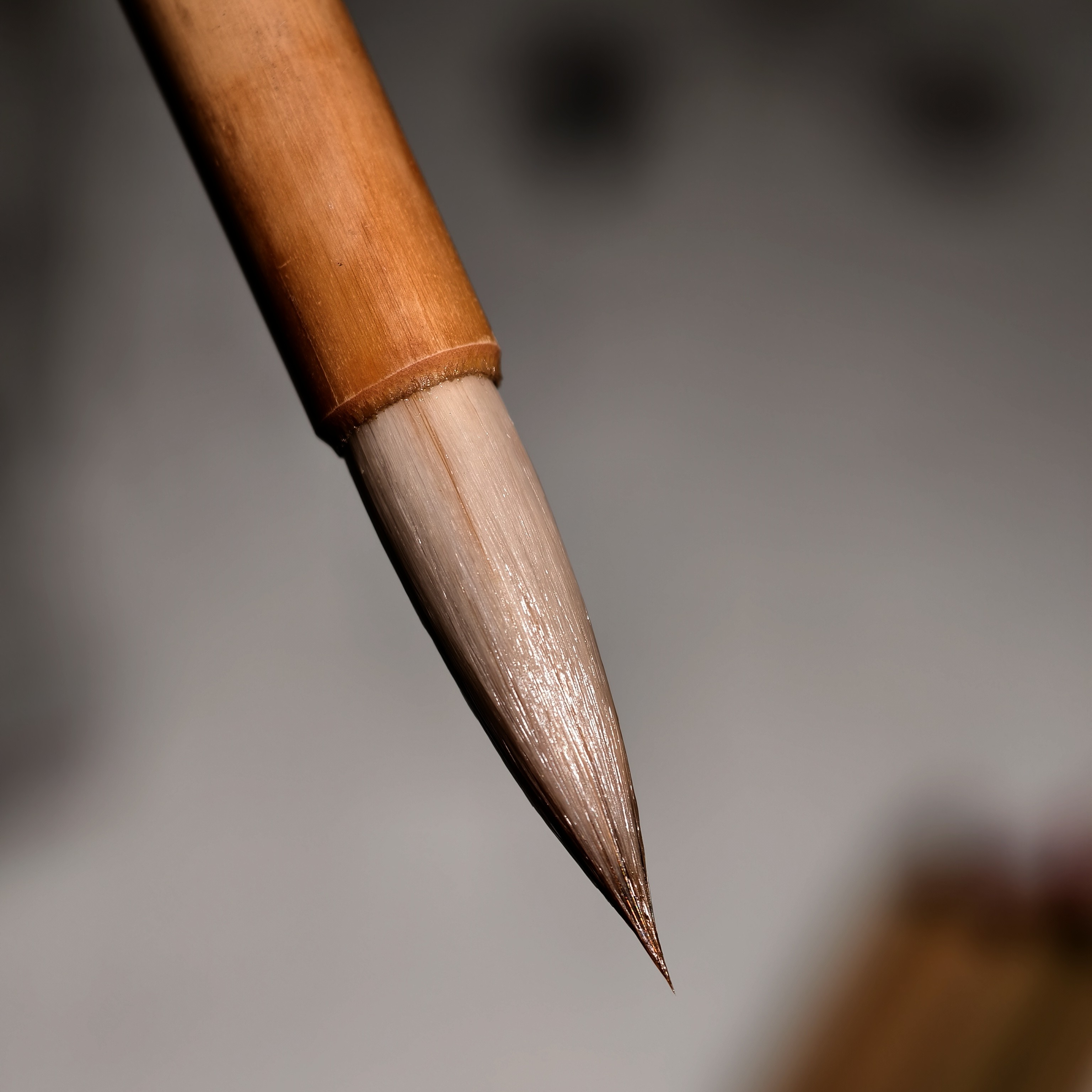 真狼羊毫兼毫毛笔大白云小白云毛笔老工艺八十年代真狼毫加健聚锋