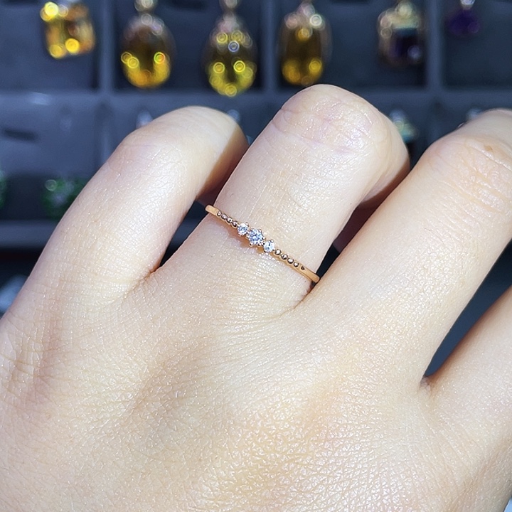 钻石18K金镶嵌戒指/指环