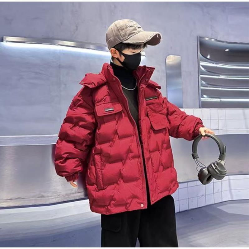 501166《现》优选韩版儿童休闲百搭时尚加厚连帽优质羽绒服外套