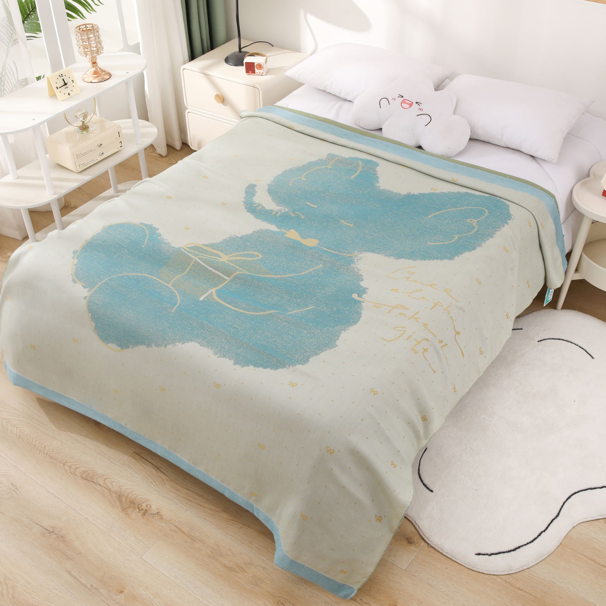 （150*200）顽皮小象竹纤维奥地利天丝冷感毯夏凉被盖毯