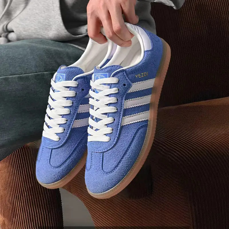 香港官网正品三杠德训鞋男女鞋2025秋季爆款情侣休闲百搭阿甘鞋潮