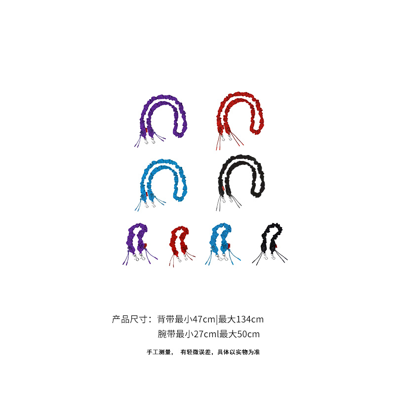 布-大肠绳手机绳包链青苔绿色明星同款最长134cm-11-12