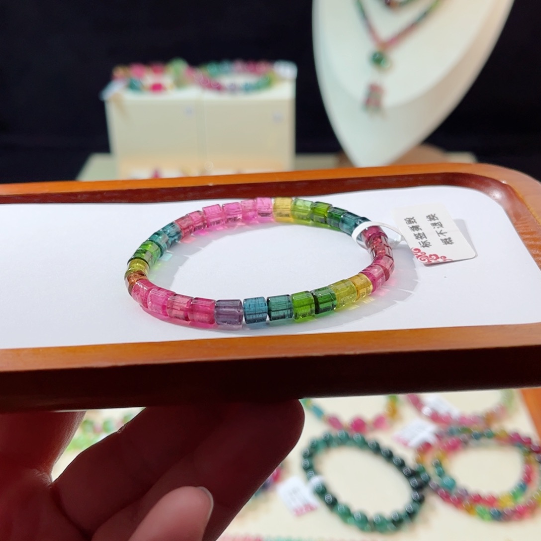 碧玺手串未镶嵌手串