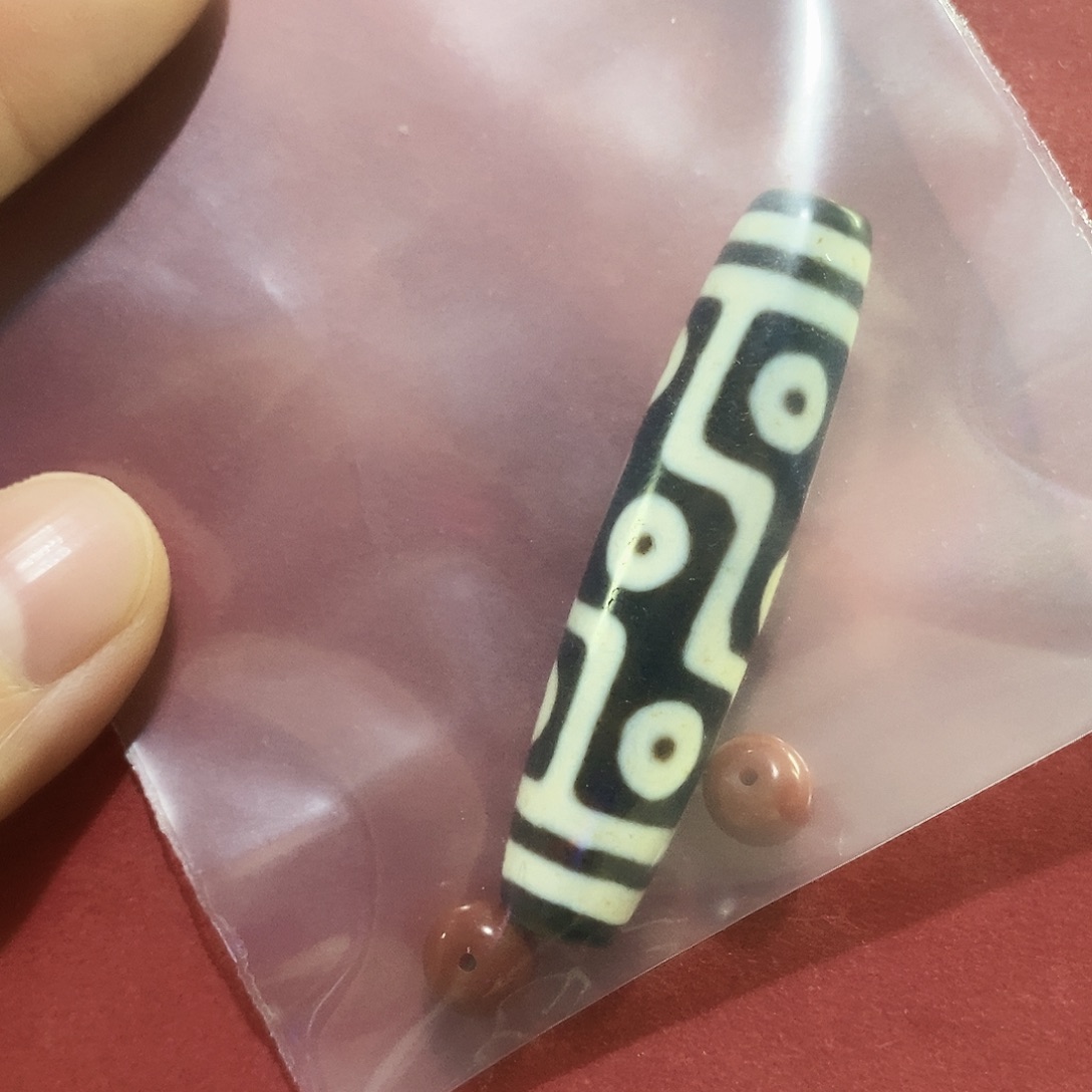 小***.玛瑙/玉髓（覆膜）未镶嵌颈饰行运古法九眼