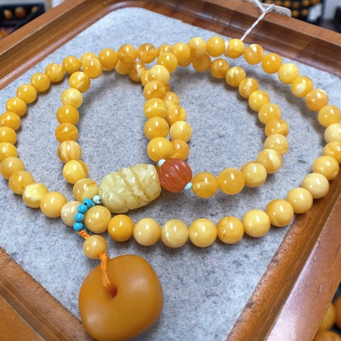 蜜蜡手串未镶嵌蜜蜡