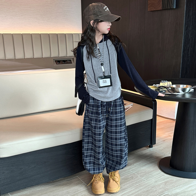 女童春秋套装2025新款6-15岁儿童洋气韩版休闲两件套中大童高级感