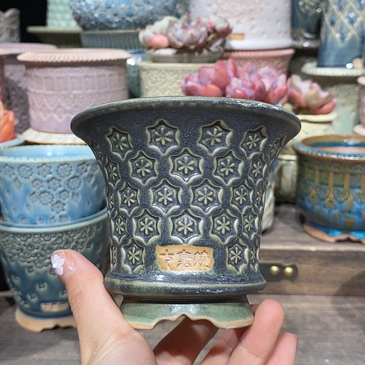 七里烧花盆3-11-427口径8