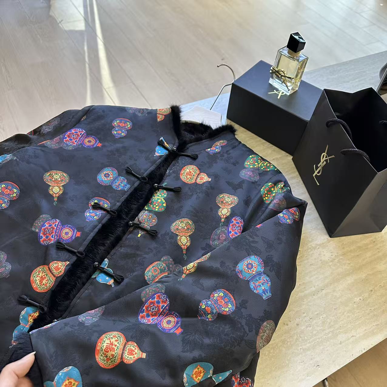 【彩禄】新中式织金工艺金丝绣女士冬季显摆温柔贵气貂51458