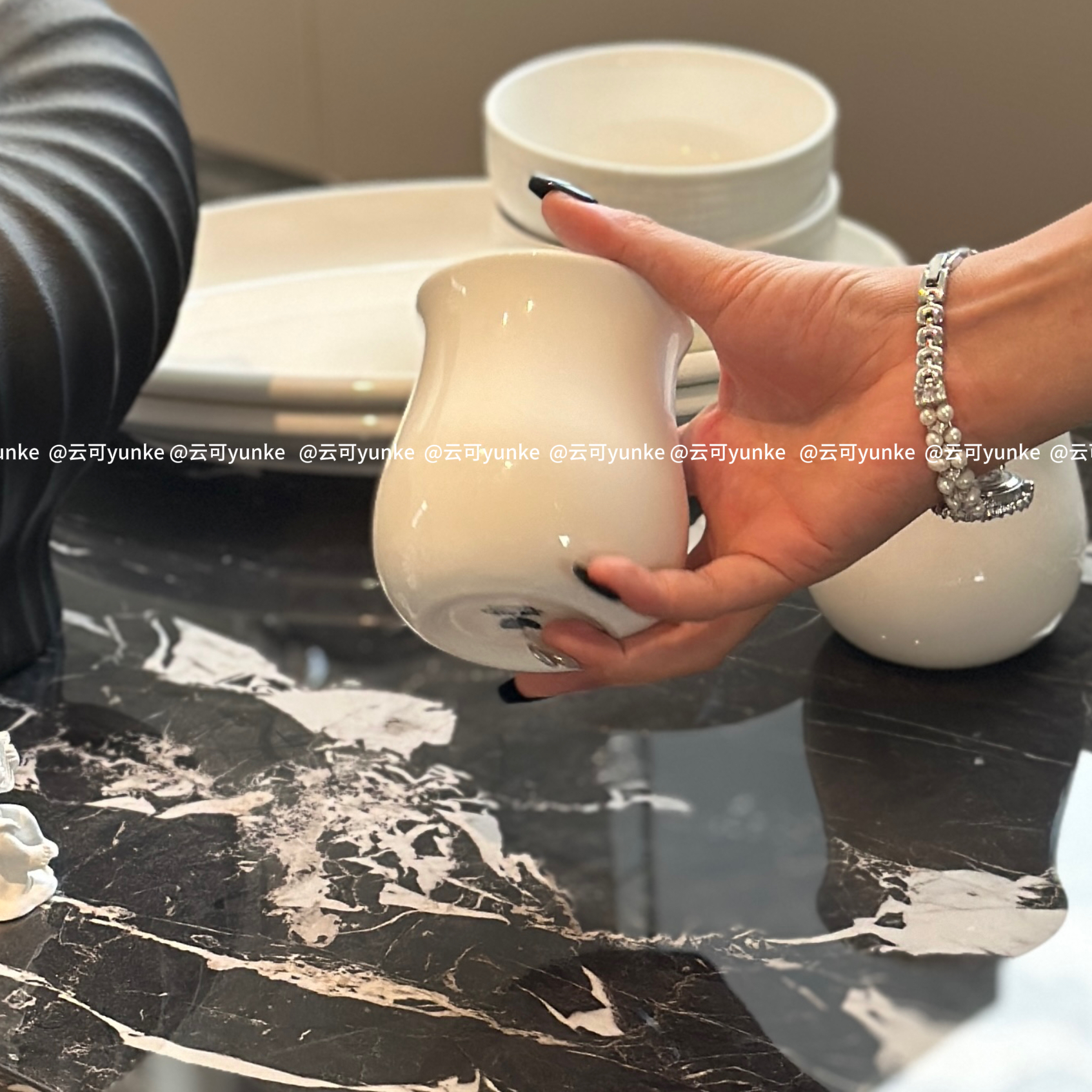 陶瓷釉下彩可爱小奶墩子咖啡杯马克杯（260ml）