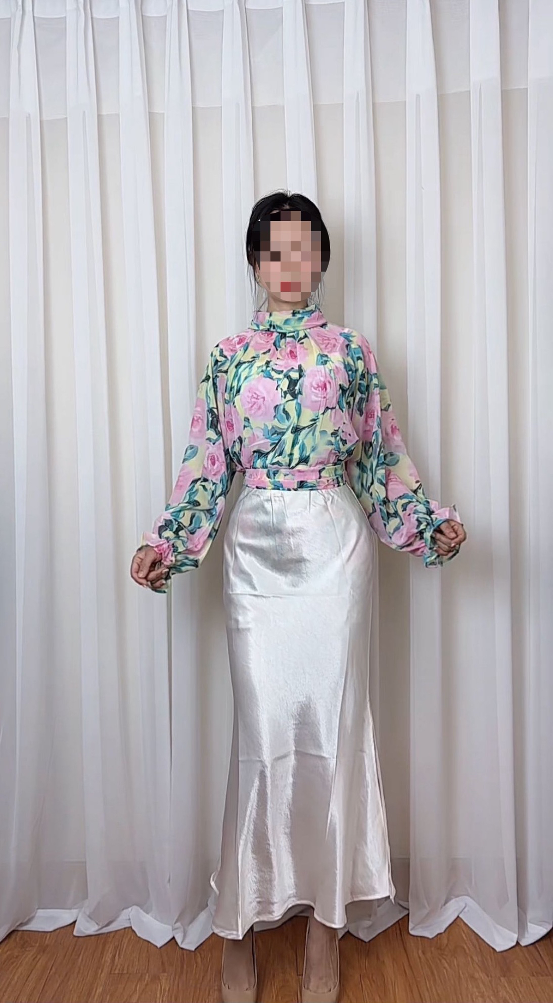 鱼尾半身裙一套套装