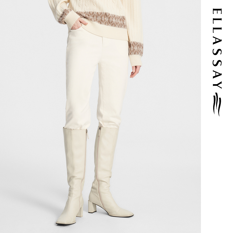ELLASSAY歌力思秋季新款时尚气质简约百搭牛仔裤女EWE354N01600