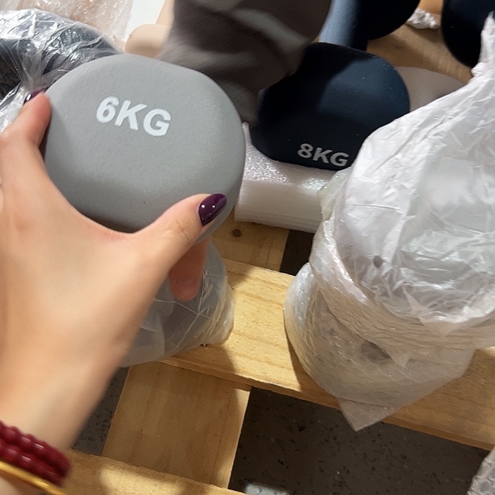 浸塑哑铃微瑕6公斤一对