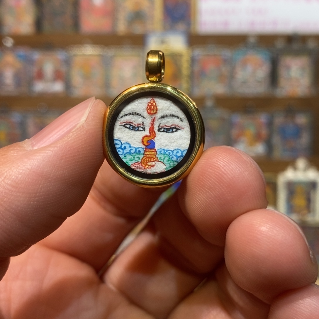 吊坠开播特惠普贤粗矿眼唐卡