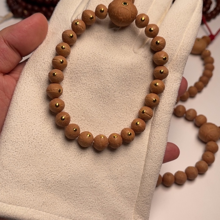 凤眼菩提手串渡9.5实心金顶