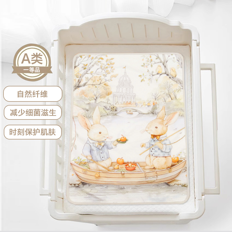 纯棉隔尿垫柔软薄款婴幼儿加厚印花母婴加大机洗家用