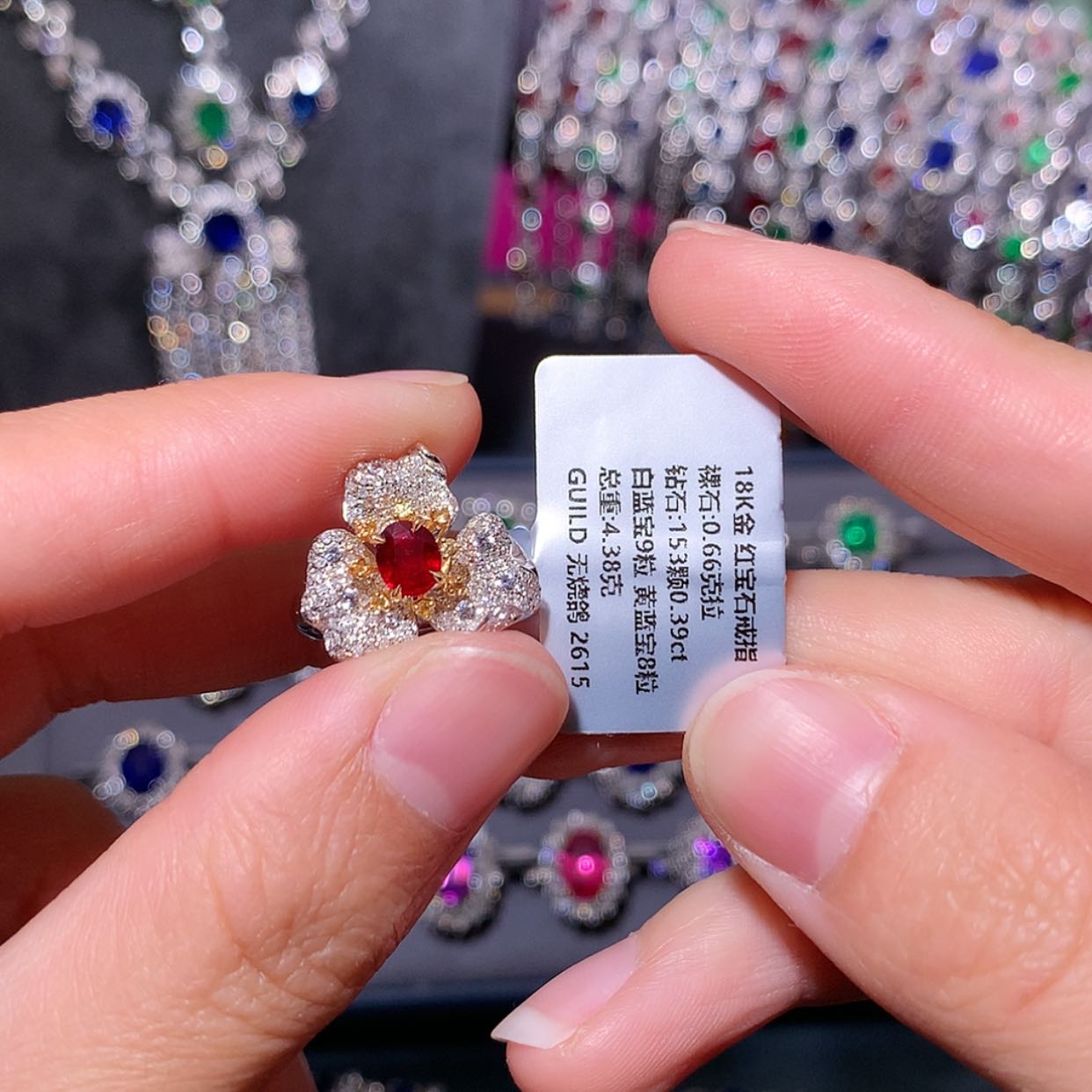 【闪购商品】红宝石戒指18K金镶嵌