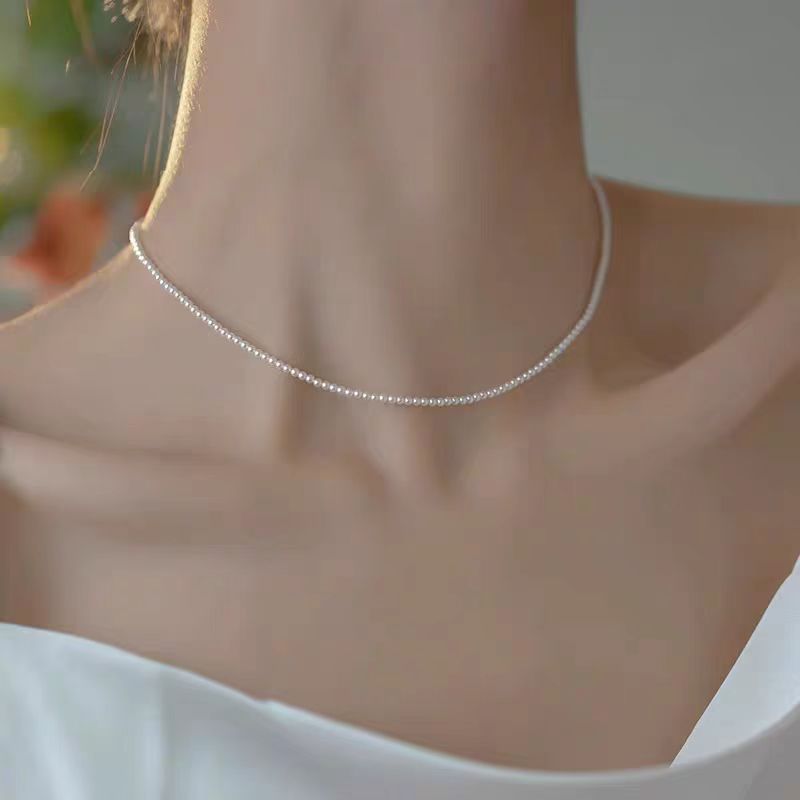 诺妮-白色小圆珠旗袍礼服配饰