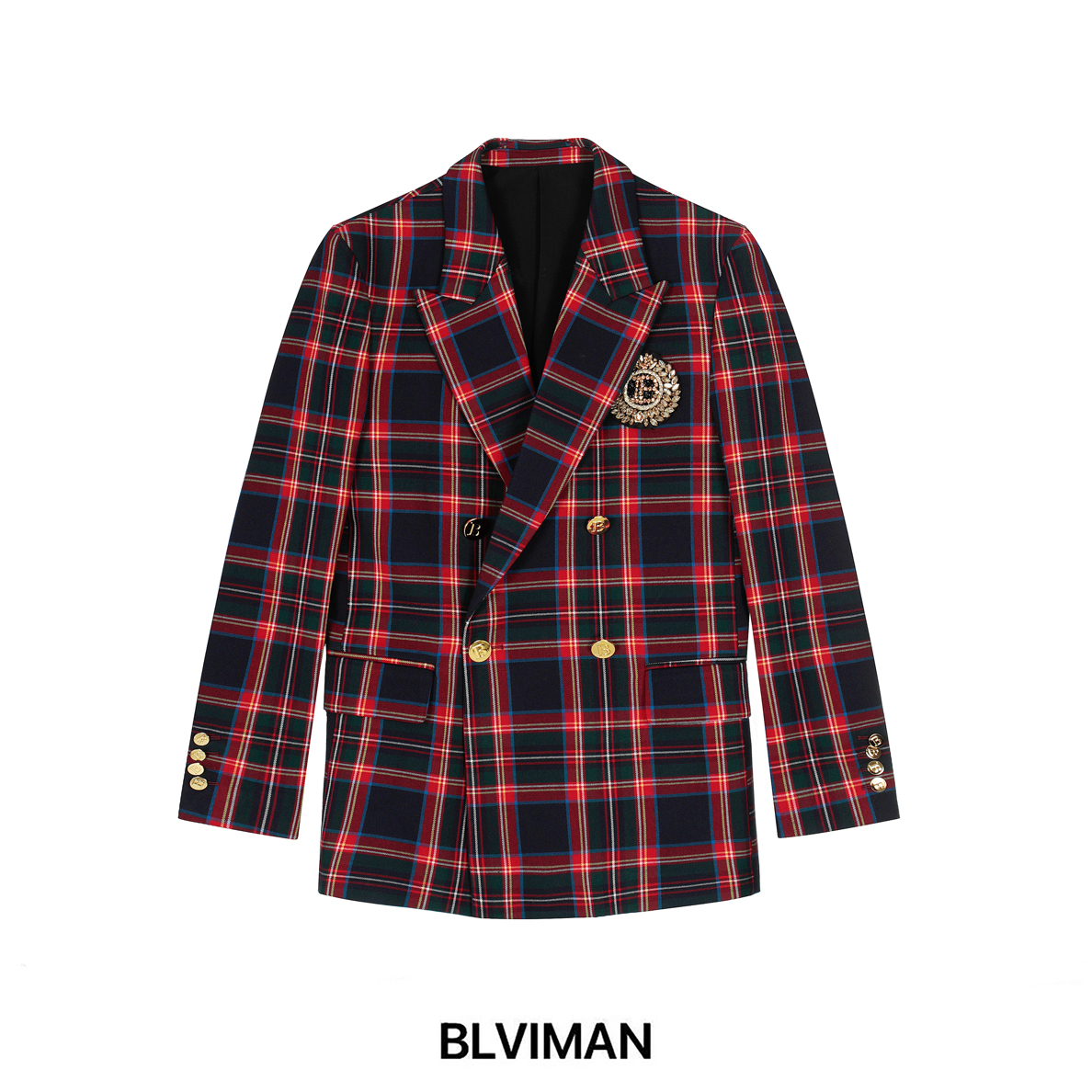 25ss早秋经典苏格兰格纹百搭潮流时尚西装6062