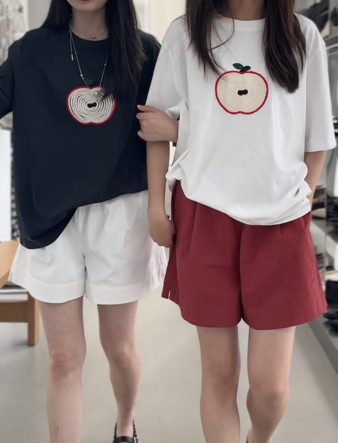 HALUNGLE/海伦格丽  50401  夏款休闲百搭宽松刺绣短袖T恤