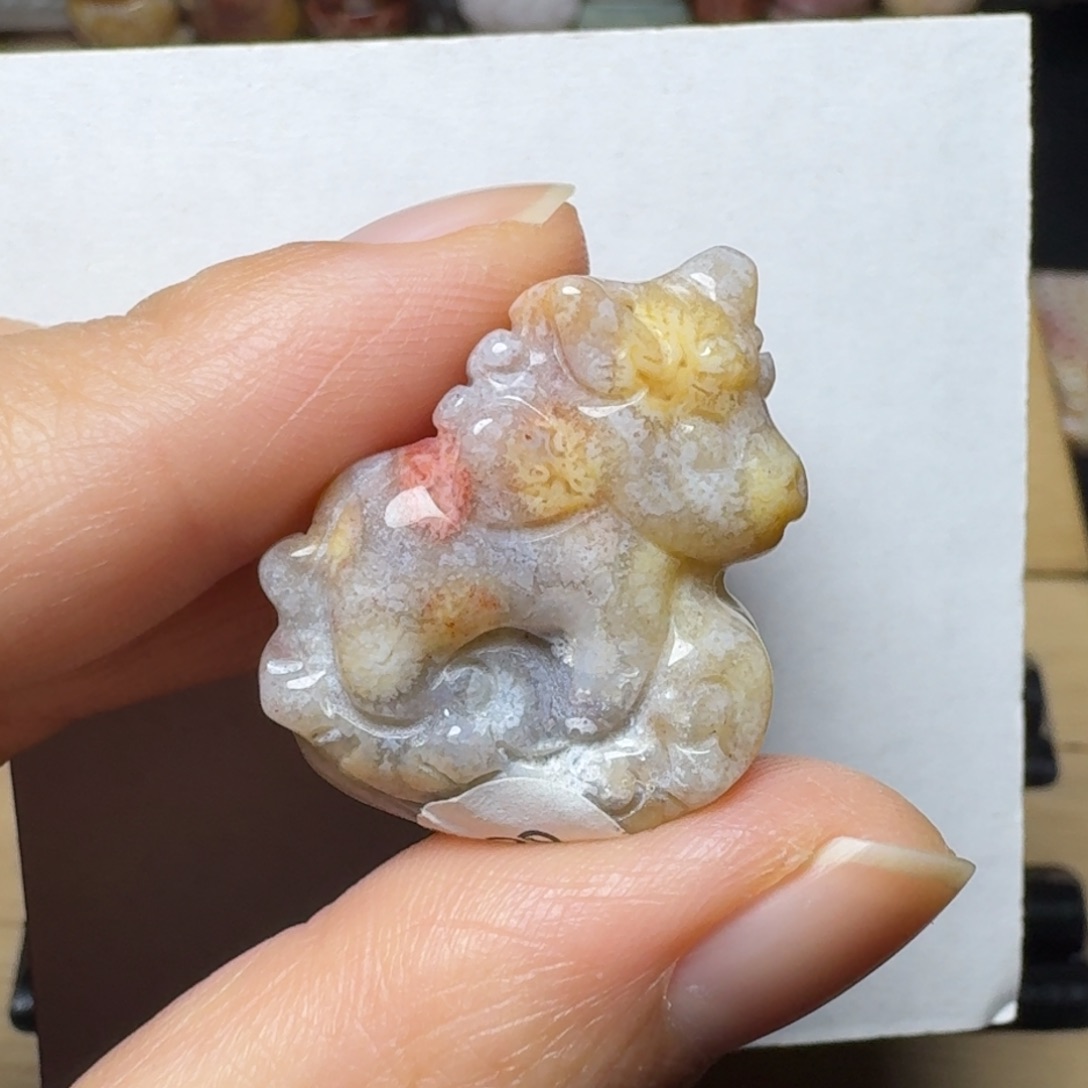 硅化玉梦幻独角兽未镶嵌