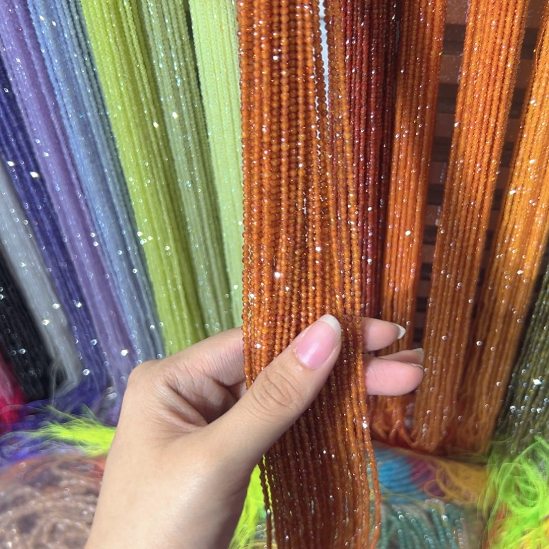 锆石非金属深橘棕两条2mm