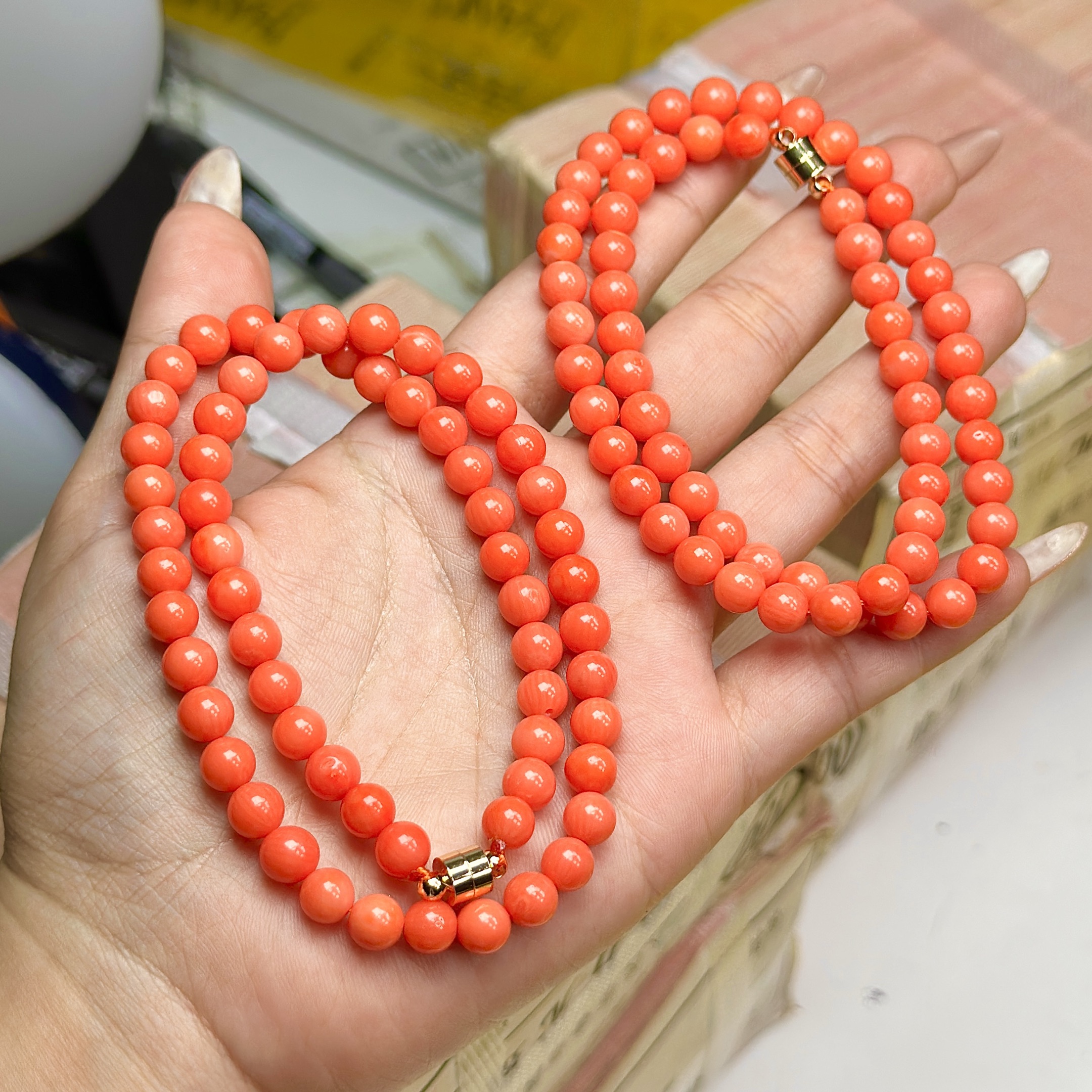 【AT】珊姑娘项链-约6mm（多样性发其一）