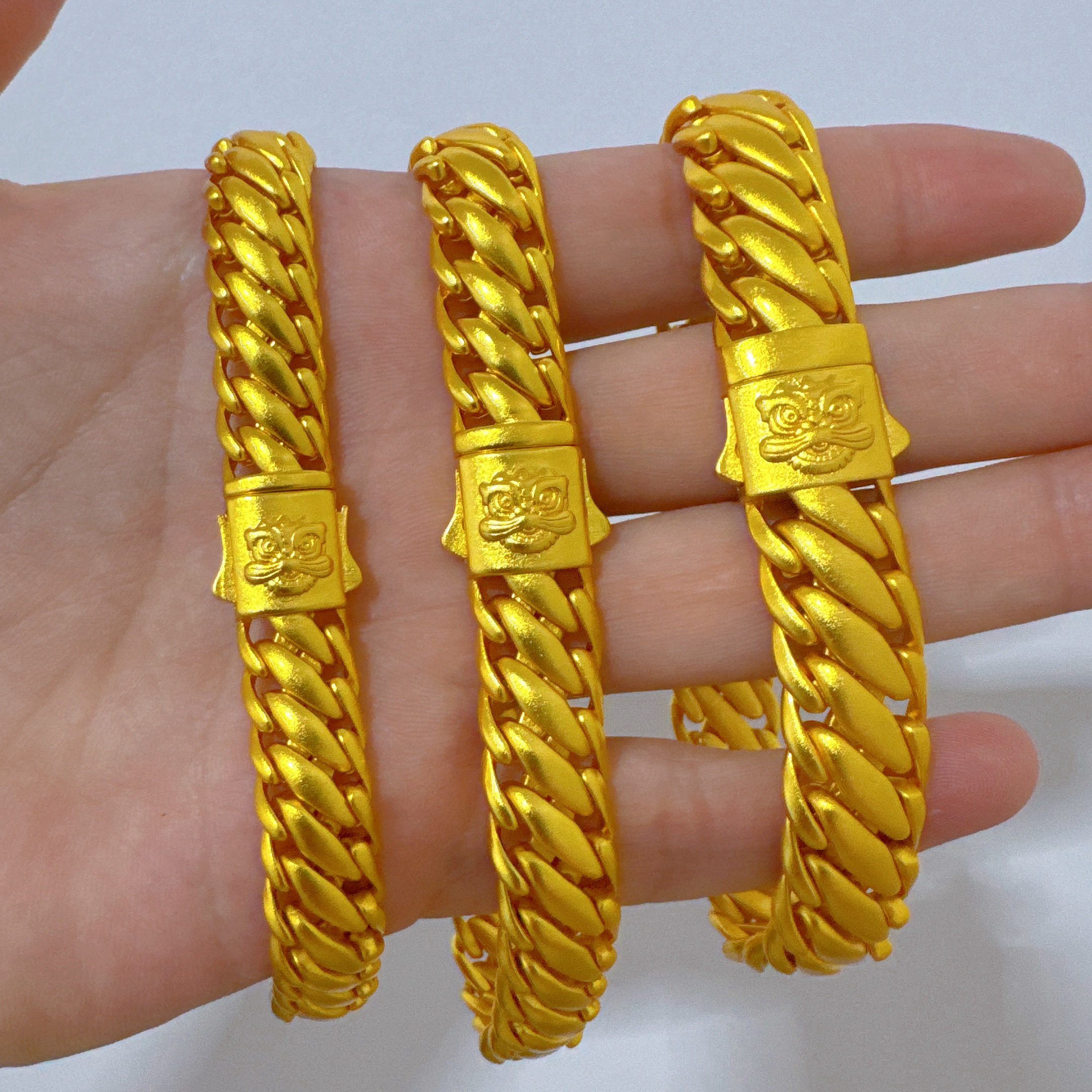 合金手链 【高定】三马鞭醒狮男士霸气时尚百搭