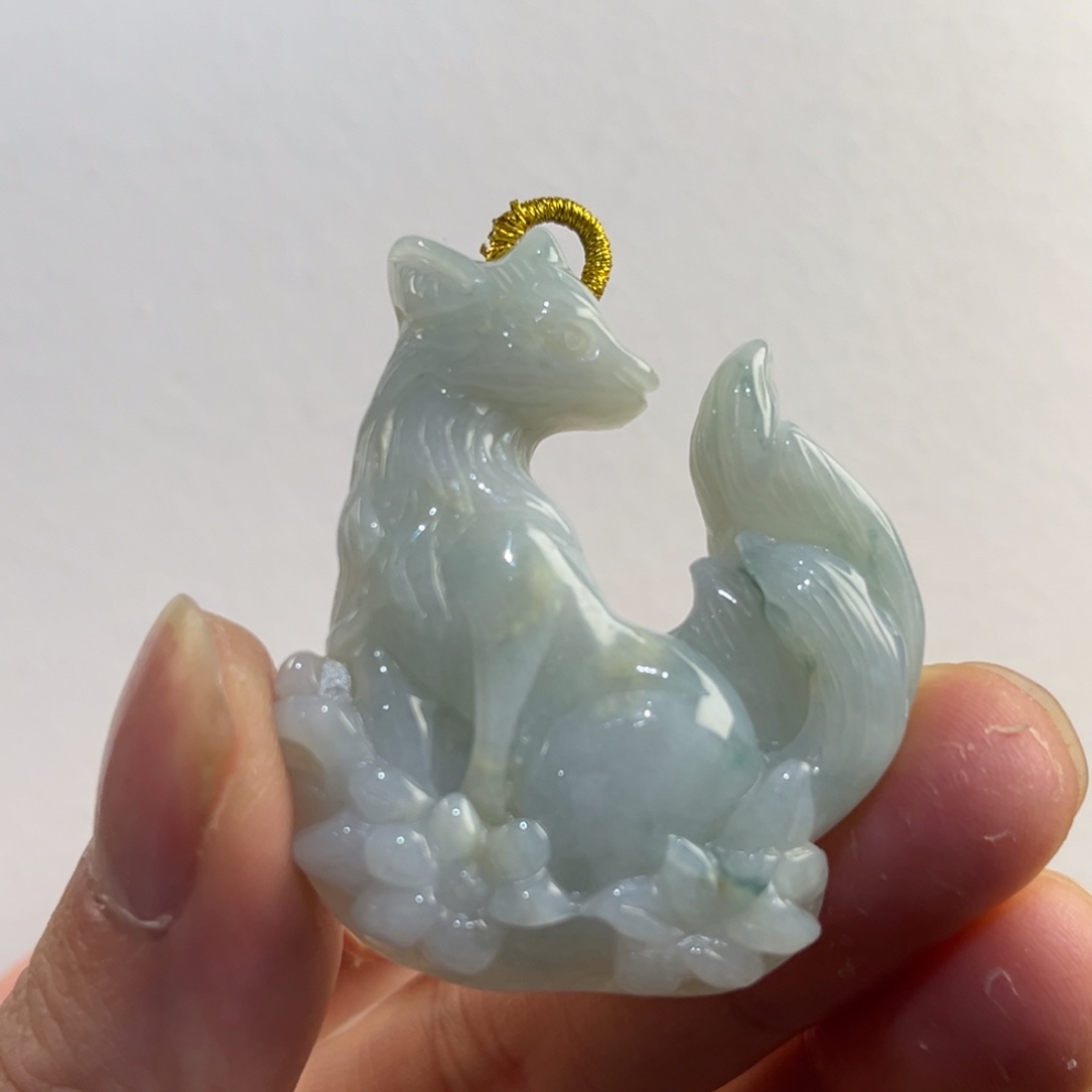 翡翠未镶嵌吊坠(赠链)代编织