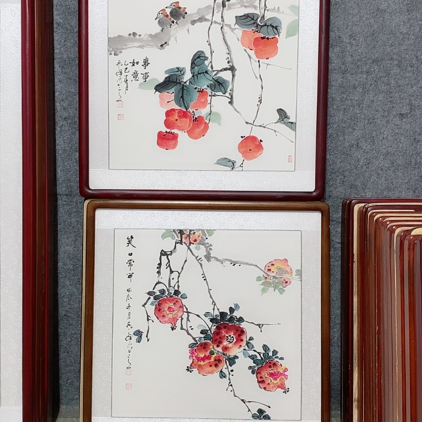 【闪购商品】国画书画作品带框65×65厘米