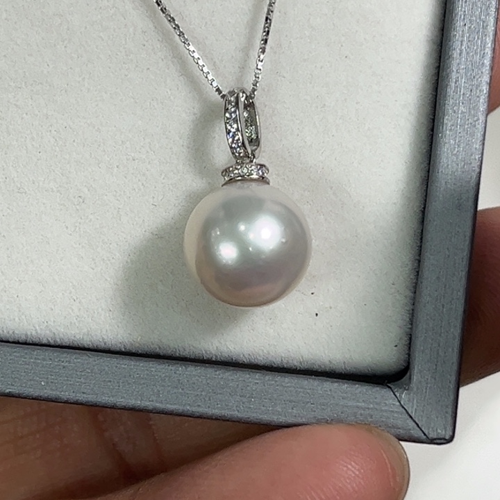 淡水珍珠颈饰银S925镶嵌饭*团