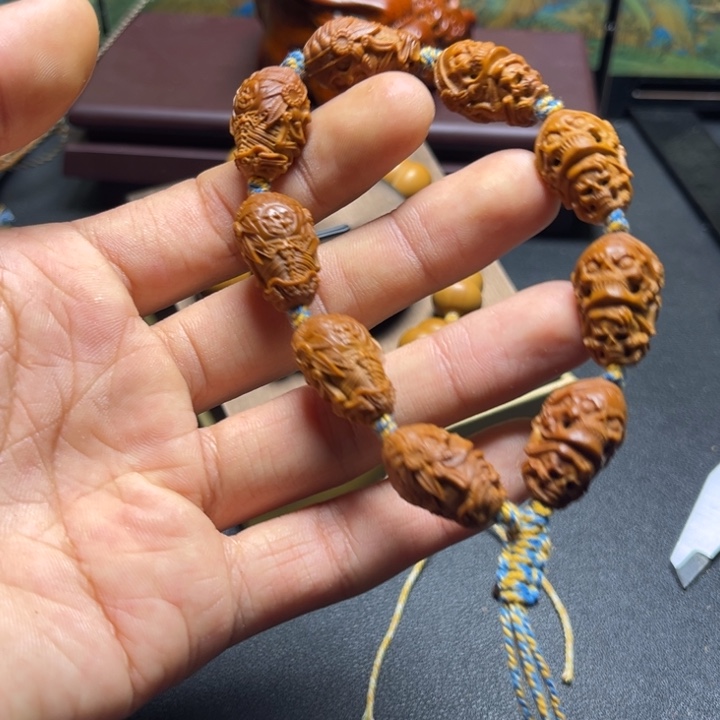 橄榄核手串/手链橄榄核雕路路通