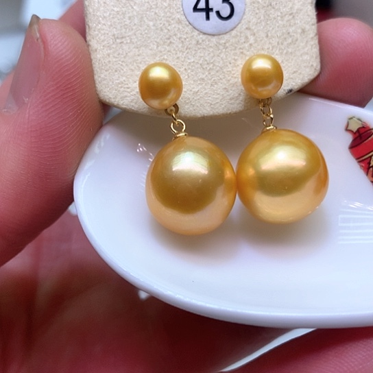 淡水珍珠耳饰银S925镶嵌