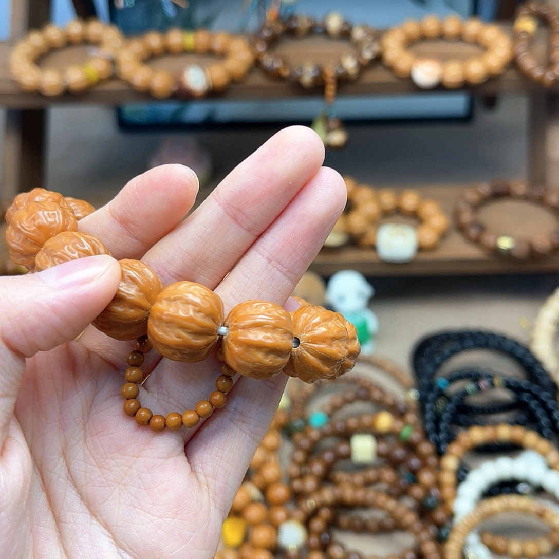 猴头核桃手串蜜***༅手捻加跑环