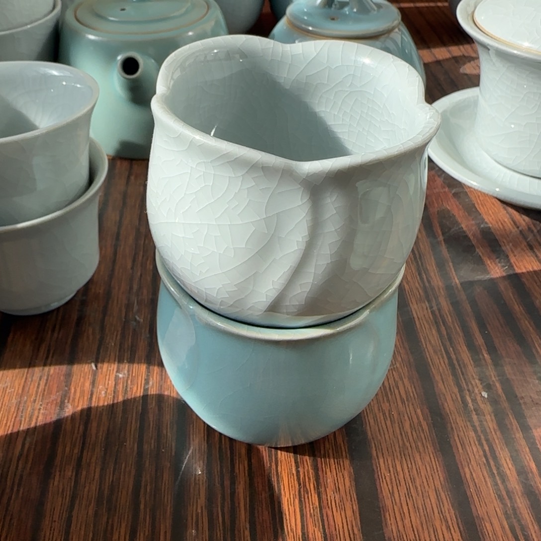 杨***辉杯子陶原矿玉兰杯天青月白各一支