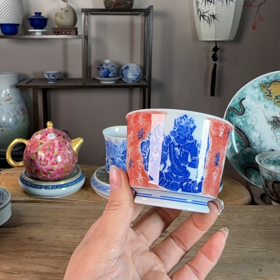 杯景德镇陶瓷柴烧多人