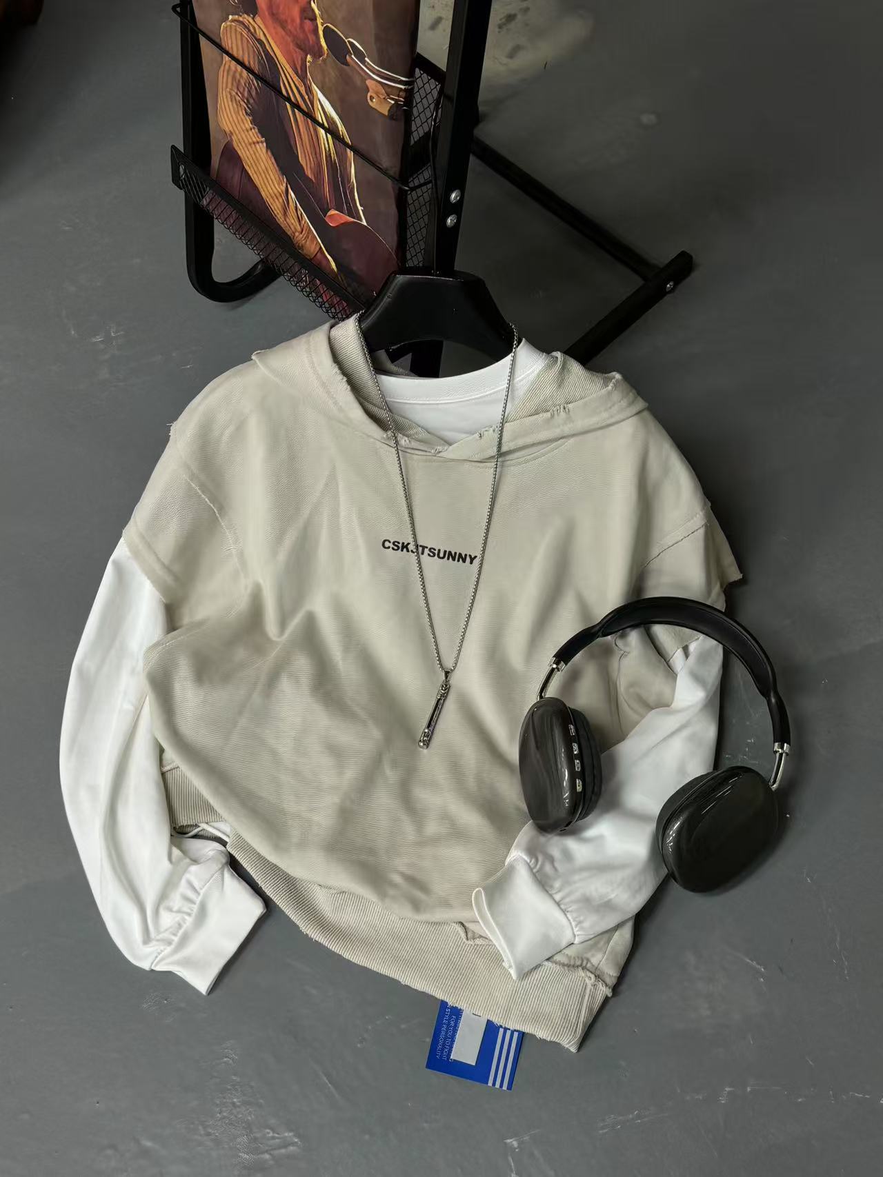 C 2025 【X】3月12日 男童女童时尚米色卫衣两件套2510-