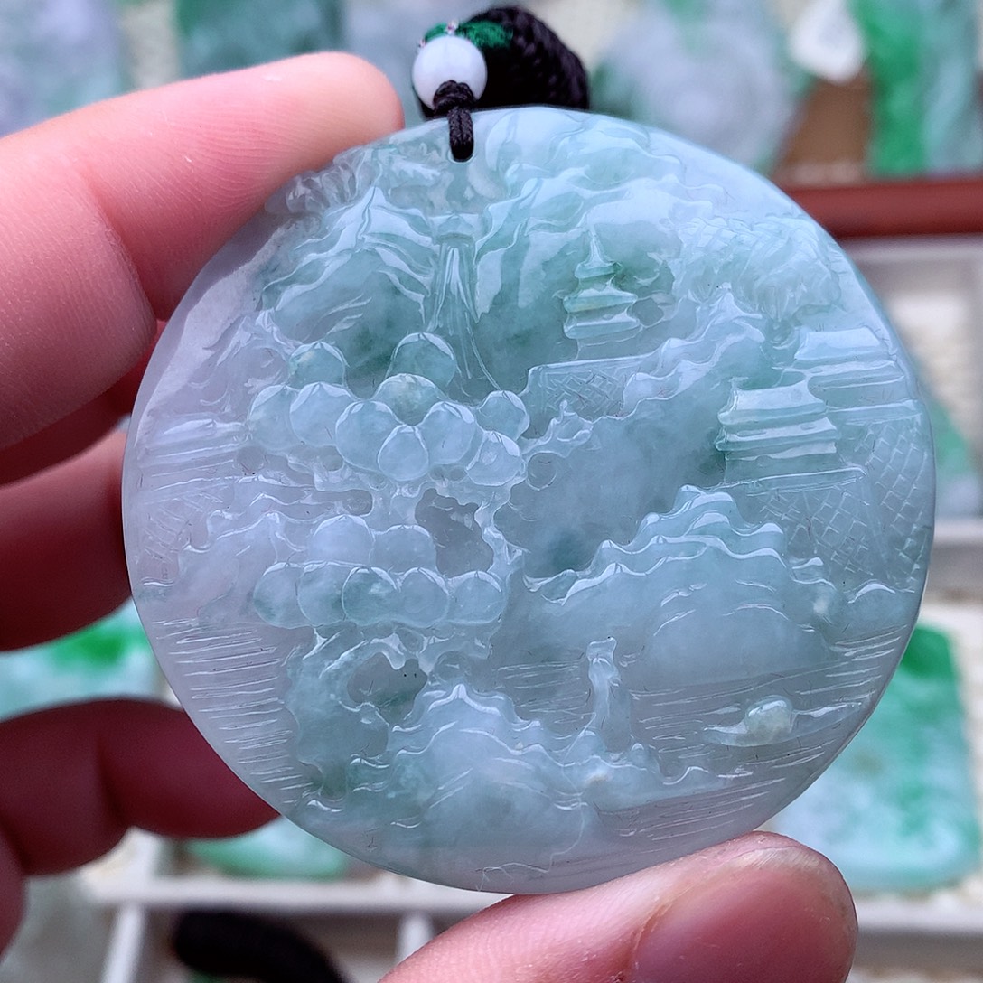 翡翠未镶嵌吊坠(不含链)