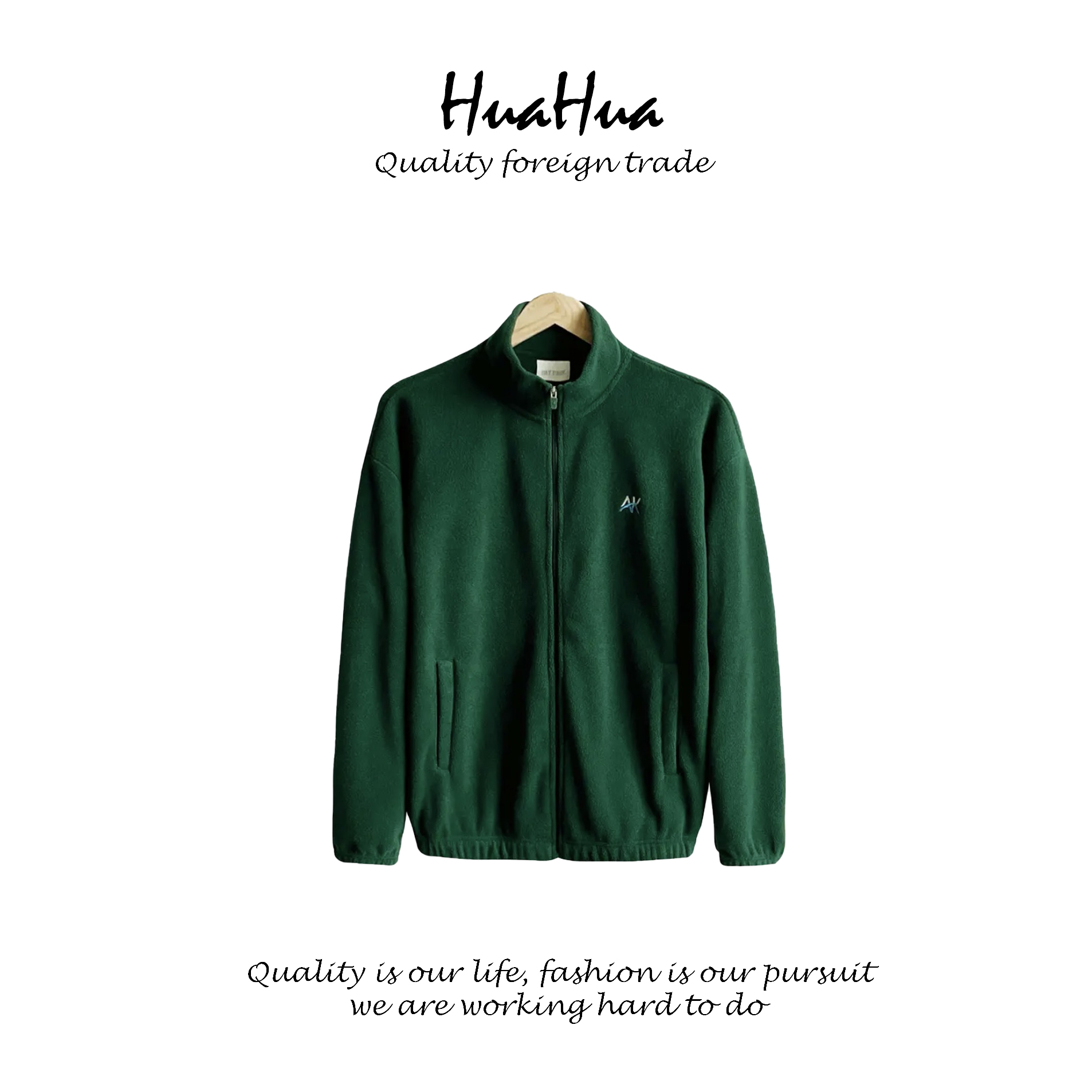 HUATN 秋冬男女款基础款户外摇粒绒夹克立领外套 DP23FS602