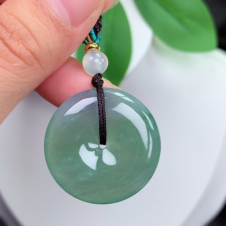 颈饰未镶嵌翡翠平安扣 27.7x5.3mm