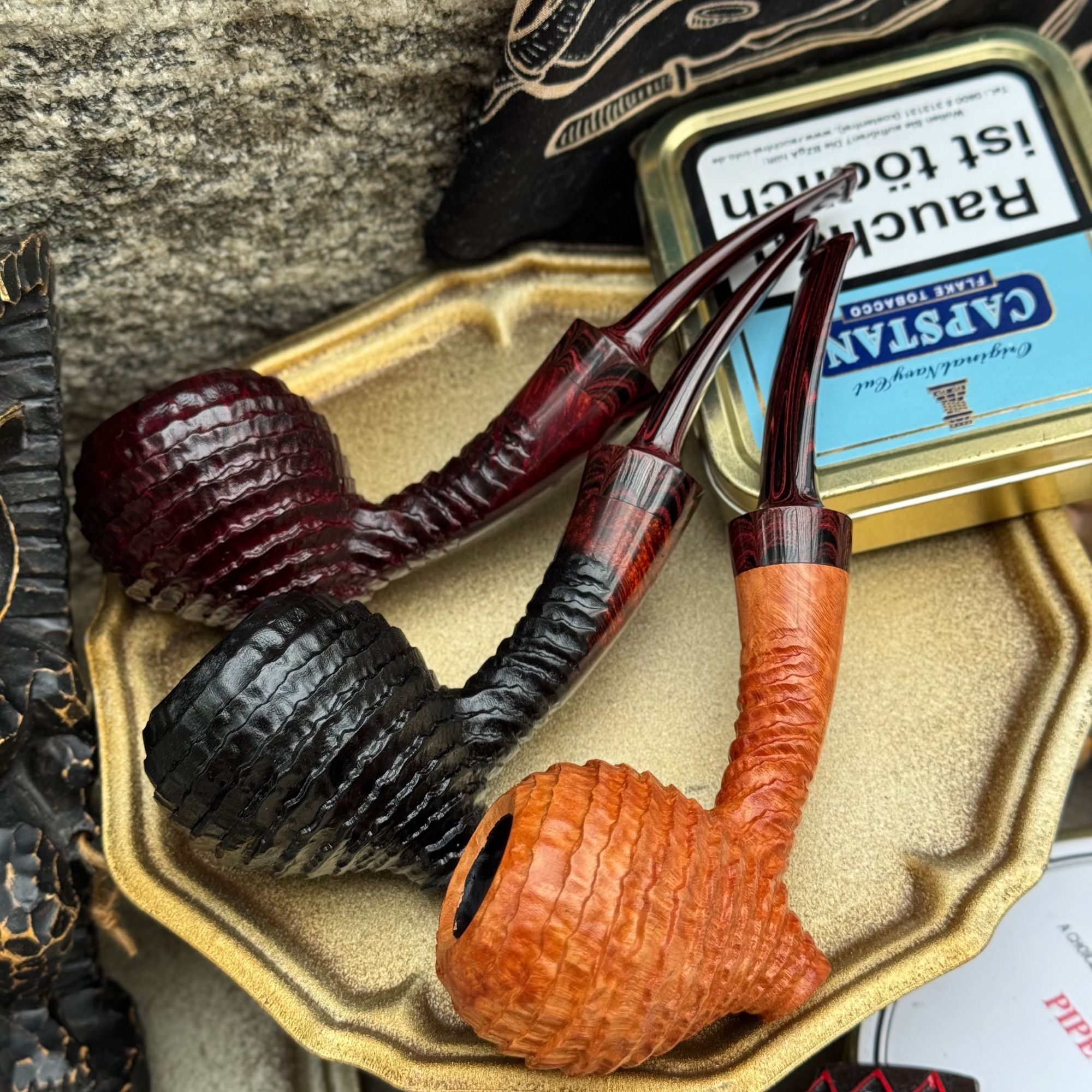 雅痞定制系列 石楠木雕刻蜂巢橡果