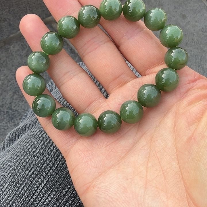 和田玉（碧玉）未镶嵌手链