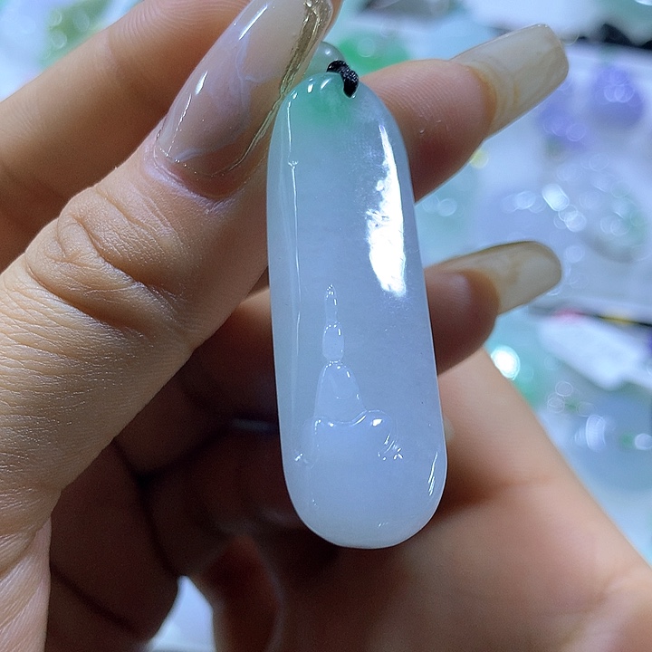 翡翠颈饰未镶嵌天然翡翠A货吊坠