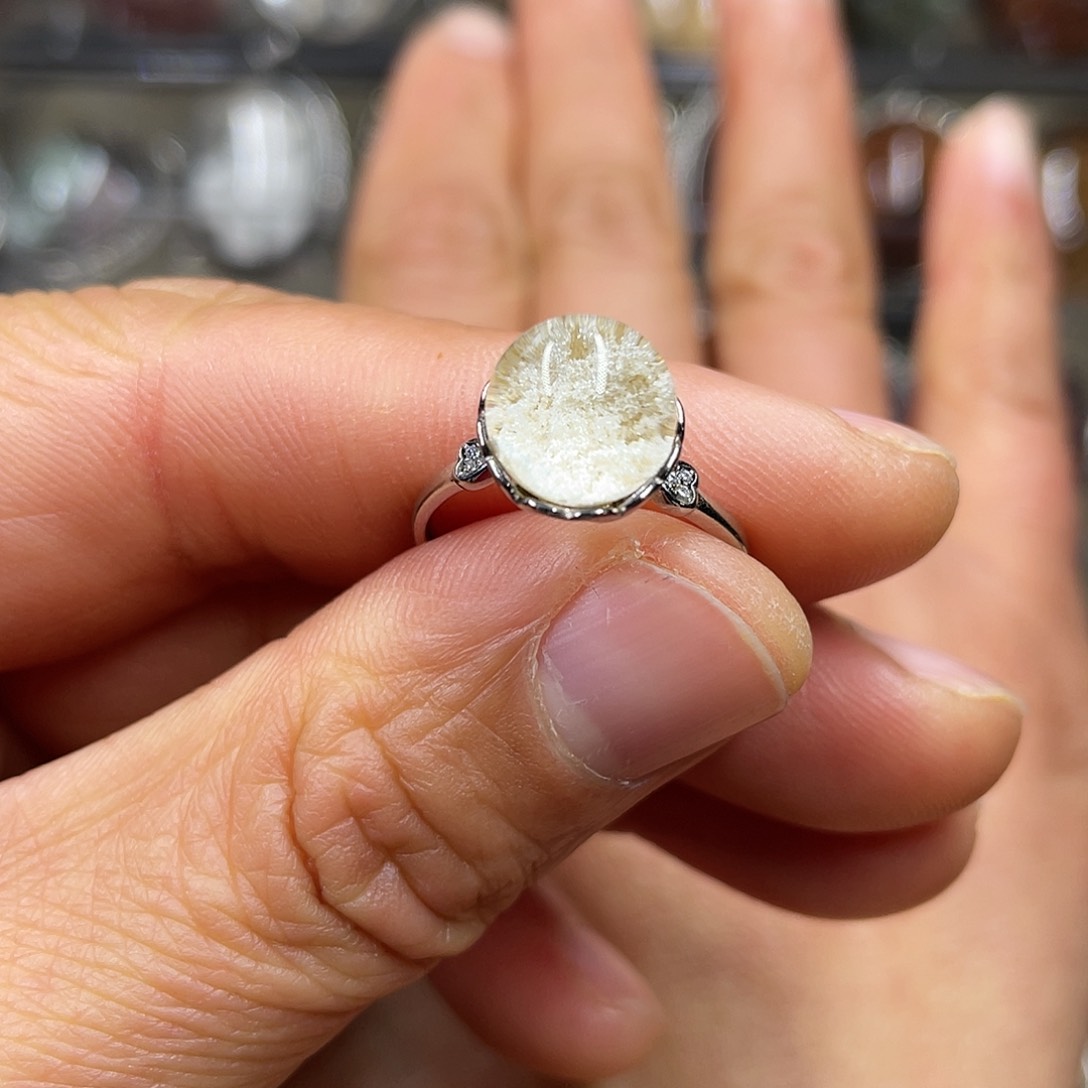 【闪购商品】水晶珠宝半成品银S925镶嵌戒指